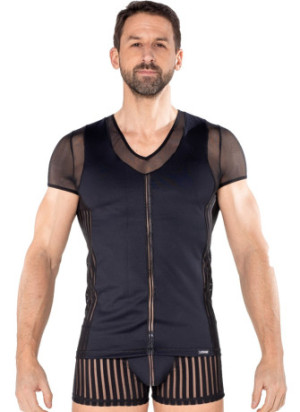 T-shirt noir Biker - LM2201-81BLK